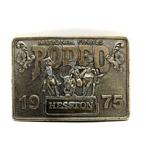 Vintage 1975 Hesston National Finals Rodeo NFR Lewis Belt Buckle Limited Edition